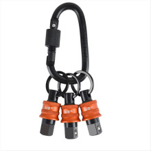 Socket Holder Keychain 3pc - 3/8in Socket Organizer with Quick Release and Clip - Impact Wrench and Toolbox Accessories