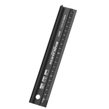Multifunctionele rechte liniaal van hoge aluminiumlegering, anti-snijhandmarkeringsliniaal 20 cm