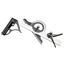3-in-1Woodworking Combination Square 300mm Adjustable Set - Measuring Ruler,Angle Finder & Protractor Tool for Carpentry