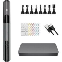 PRO-Elektroschleifer mit 8 Schleifköpfen, Silikon-Schleifpapier-Set (7 Körnungen, 180–1200), Schleifgeschwindigkeit 5400 U/min