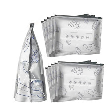 30 stuks herbruikbare afsluitbare opbergzakken van aluminiumfolie, hersluitbare vacuümzakken met ritssluiting, afsluitbare staande foliezakken