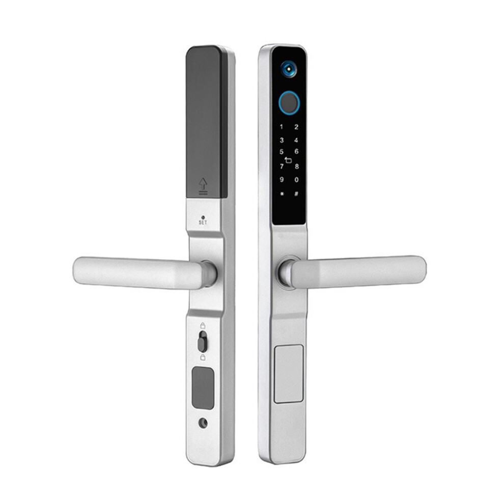 Tuya Wifi Smart Door Lock With Camera Fingerprint Rfid Password Access Sliding Security Peephole Doorbell 3585 Sliding 4853165711252