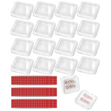 18 stuks dozen met 60 stuks dubbelzijdige tape, acryl verpakkingsorganizer voor thuissalonkunst