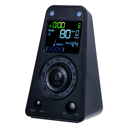 Electronic Metronome BT Rechargeable Vocal Digital Metronome Timer for Piano Guitar Drum Adjustable Volume 8 Rhythms