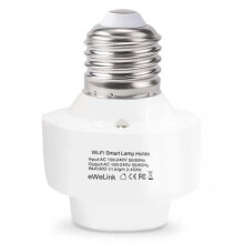 Slimme WiFi-lampfitting E26 E27-lampadapter, draadloze 2.4G-afstandsbediening voor lampenvoet, APP-afstandsbedieningstimer