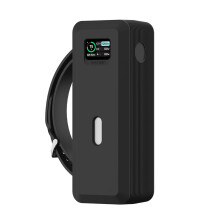 Siliconen beschermhoes voor 737 Powerbank 24.000 mAh met SD/SIM-kaartsleuf, 1/4-inch moergat, handvat zwart