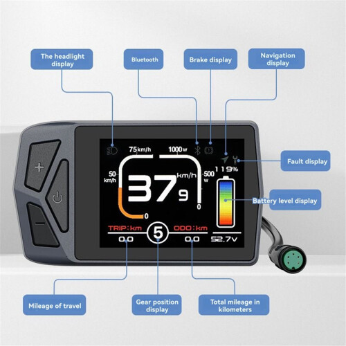 EKD01 Bluetooth Display LCD Ebike Computer for TSDZ2B Z16 Electric Bike Motor Kit Intelligent Controller 2
