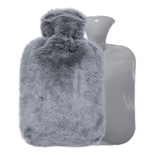 PVC Material Explosion-Proof 2000ml Winter Hot Water Bottle, Water Injection Plush Warmer, Hand Warmer,Foot Warmers