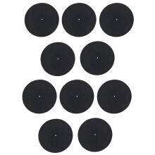 10 stuks antistatische 10 inch vinyl platenspeler draaitafelmat, ruisonderdrukkende slipmat voor verbeterde geluidskwaliteit
