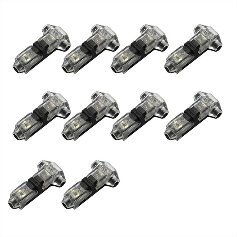 10Packs T Tap Wire Connectors Mini Automotive Splice For Wiring Quick 24-20 Awg Cable Splitter 4853165790103