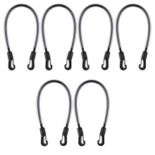 6 Pcs Horse Blanket Leg Straps Elastic Horse Blanket Straps Replacement with Ended Clips Adjustable Length 20 to 30 Inch