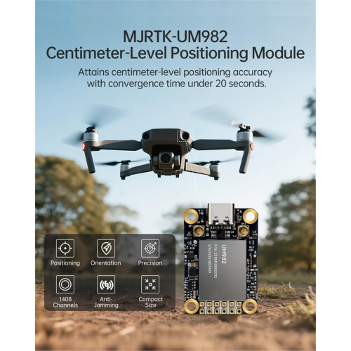 GPS RTK Module, Centimeter-Level High- Tracker, All-Constellation(GPS/BDS/GLONASS//QZSS) GNSS Receive 1