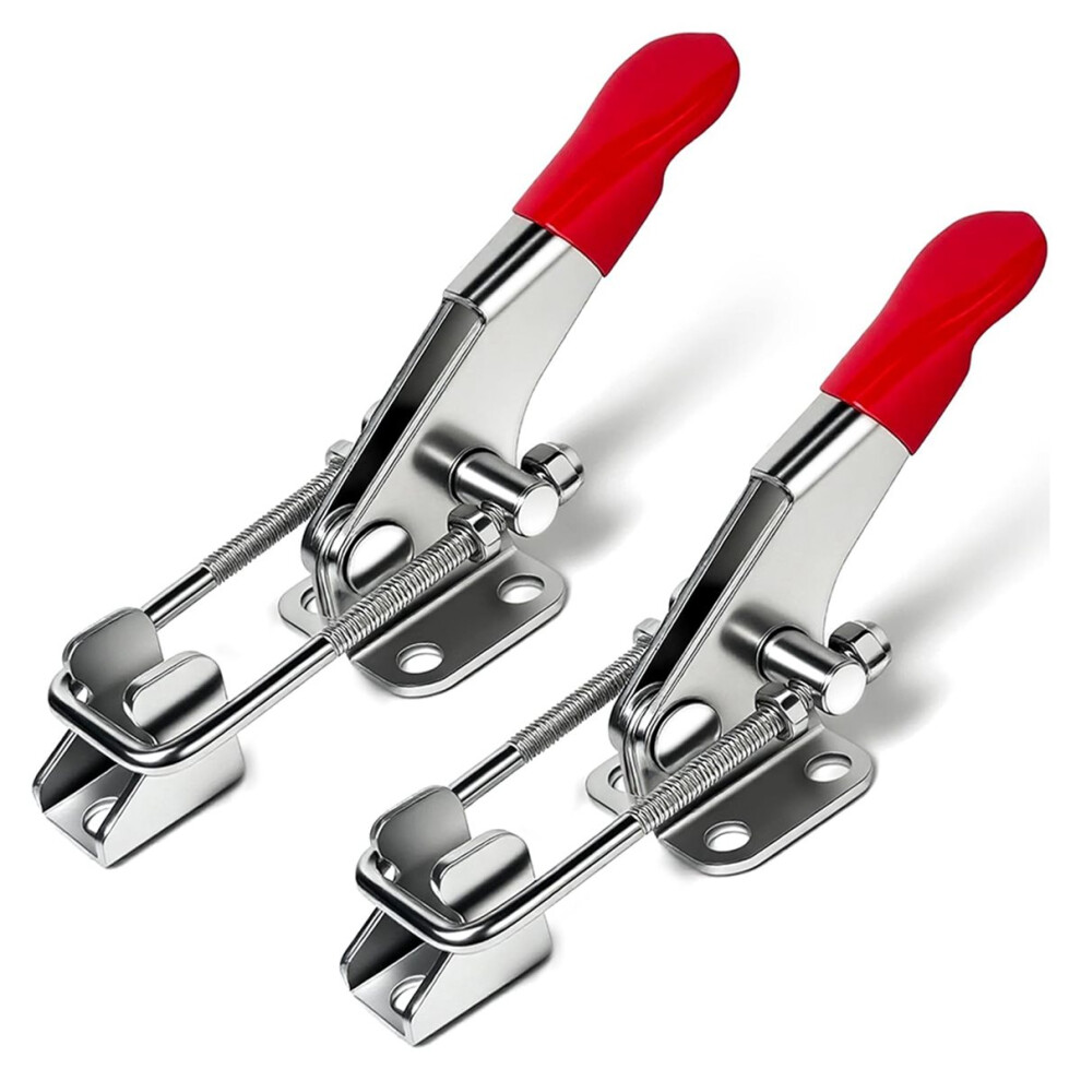 2 Pcs Toggle Adjustable 304 Stainless Steel Toggle Clamp Latches For Smoker Lid Jig Freezer Door 4854054938392