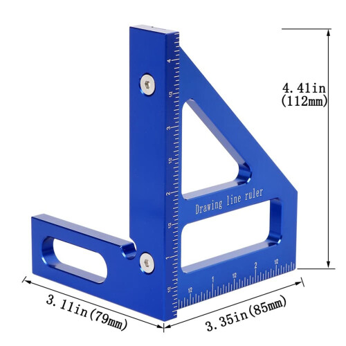 3D Multi-Angle Measuring Ruler, Woodworking Square Protractor, High Accurate Tool for Engineers and Carpenters, 003B 1
