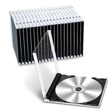 Estojo para DVD com 25 peças, estojo para álbum de 10,4 mm, estojo transparente individual para CD, capa de proteção para DVD.