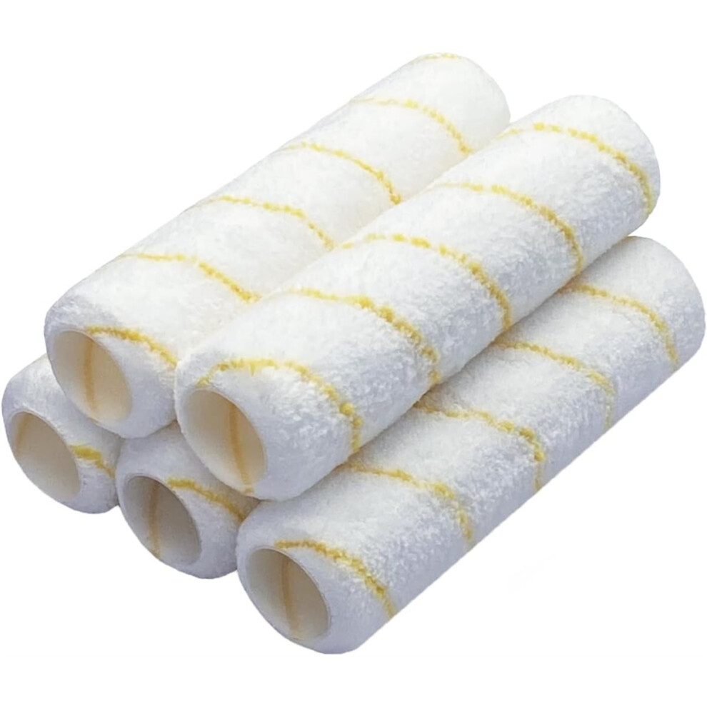 5Pack 1/2In Nap Microfiber Paint Roller For Painting Projects On Smooth Textured Rough Surfaces, Walls, Ceilings, Houses 4854054940081