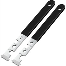Ferramenta 2 em 1 para remoção de pavimentos com chave hexagonal, conjunto de 2 peças com raspadores de juntas duplas e ranhura micro-dentada.