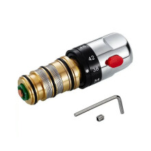 Thermostatic Bath Mixer Tap Shower Valve Handle Spare Repair Kit, Hot and Cold Temperature Control Valve Core