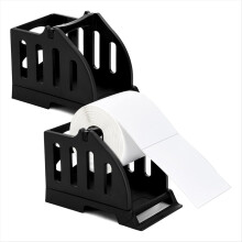 2-delige etikettenrolhouder, thermische etikettenhouder voor rollen en vouwetiketten, accessoire voor desktopetikettenprinter