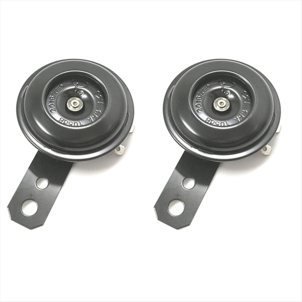 2Pcs Motorcycle Electric Horn Universal Waterproof Round Loud Horn Speakers 12V Horn 1.5A 105Db Signal 4854054952251