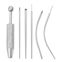 Outil de perçage conique pour changer de bijoux - Applicateur de boucles d'oreilles à dos plat, kit de piercing pour oreille et lèvre