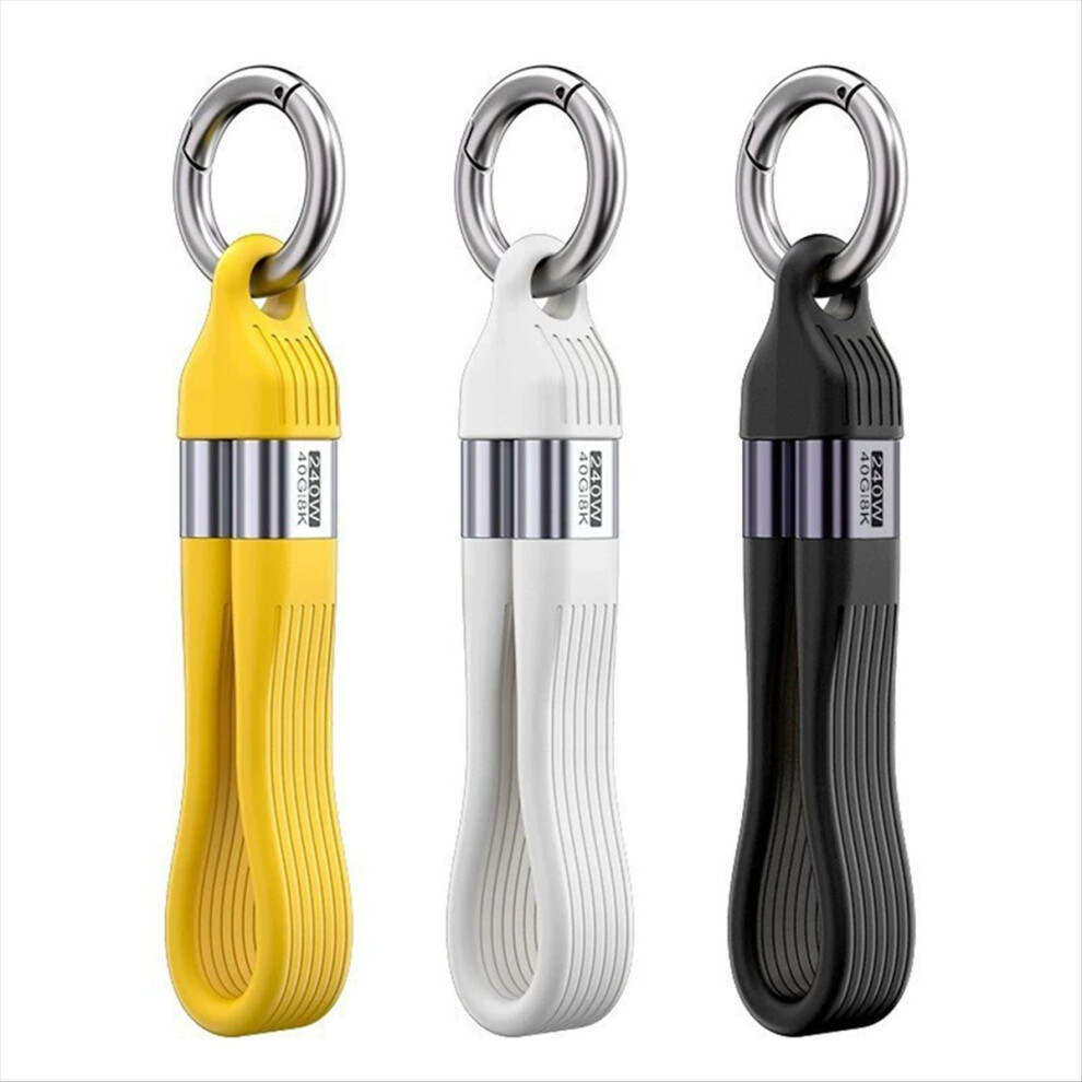 3Pcs Keychain Pd 240W Fast Charging Cable 40Gbps Usbc To C Fast Charging Cable Hard Drive Data Transfer Cable 4854054947868