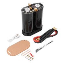 Soldador de ponto portátil Fara com capacitor, pequeno, de pulso duplo, ajustável, de alta potência, alimentado por bateria de lítio 18650.