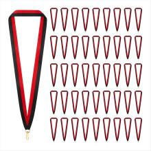 100 Pcs Neck Ribbon with Snap Clips Medal Solid Award Lanyards Flat Award Holder for Student Competitions Sports Party C