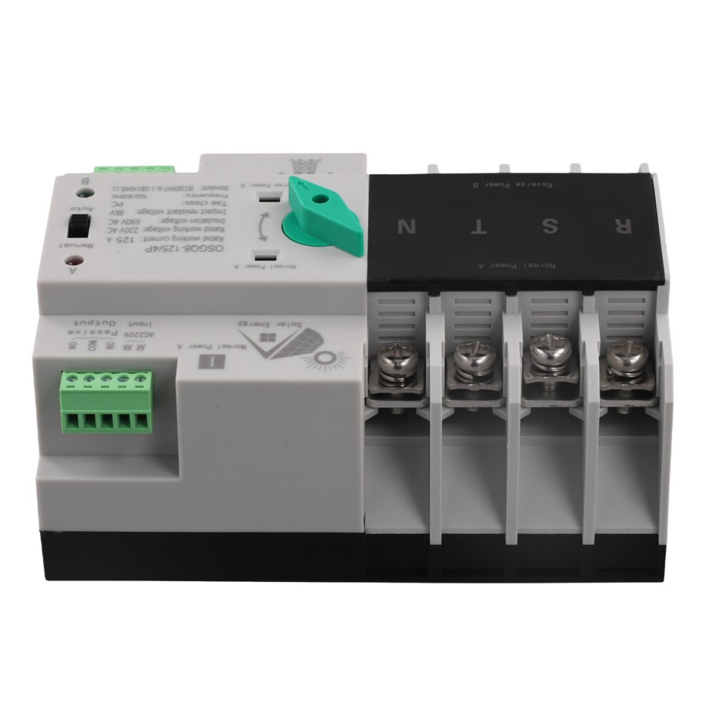 4P Din Rail Ats Pv Inverter Dual Power Automatic Transfer Switches Uninterrupted 125A Photovoltaic Solar 4854054962175