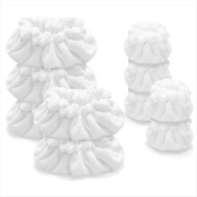 Paquete de 10 almohadillas para mopa de vapor, 5 almohadillas rectangulares grandes y 5 almohadillas triangulares pequeñas.