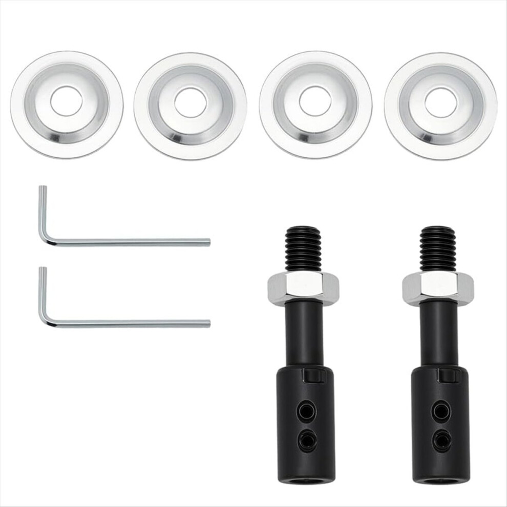 2-Pack Steel Spindle Adapters, Motor Arbor Adapter Kit For Bench Grinder, Polisher, Sander, And Rotary Tools 4854054966913