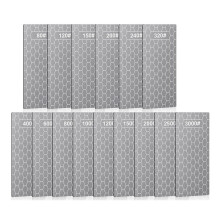 15 stuks slijpsteen, slijpplaat met extra fijne/middel/grove plaat en antislip basis 80-3000 korrel