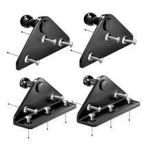10MM Ball Stud Mounting Bracket, 4PCS Universal Gas Strut Mounts for RV Door Lift Supports Shocks Spring