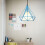Creative Pendant Lights Modern Pendant Light Blue Iron Metal Ceiling Light 25CM E27 4