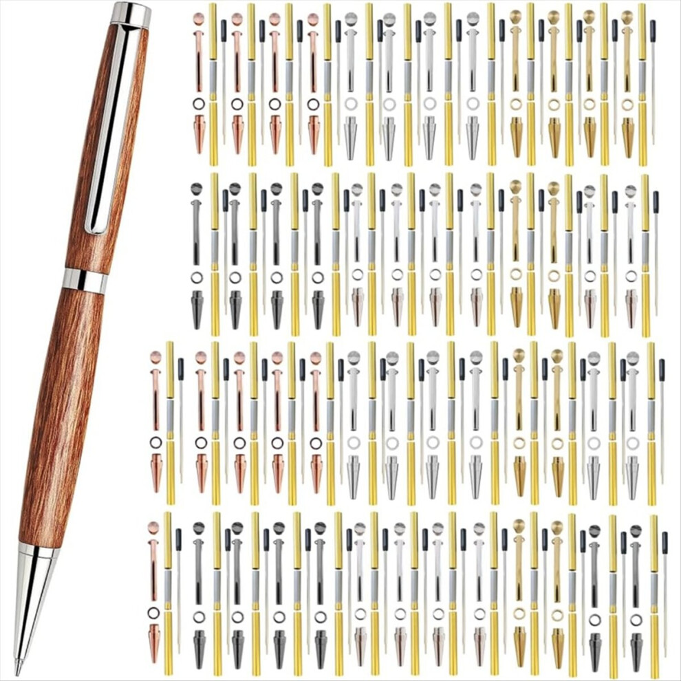 Slimline Pen Kit For Wood Turning 50 Pack With Multiple Finishes 7Mm Twist Pen Kit (50) 4854054983194