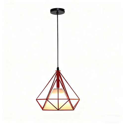 Creative Pendant Lights Modern Pendant Light Red Iron Metal Ceiling Light 25CM E27