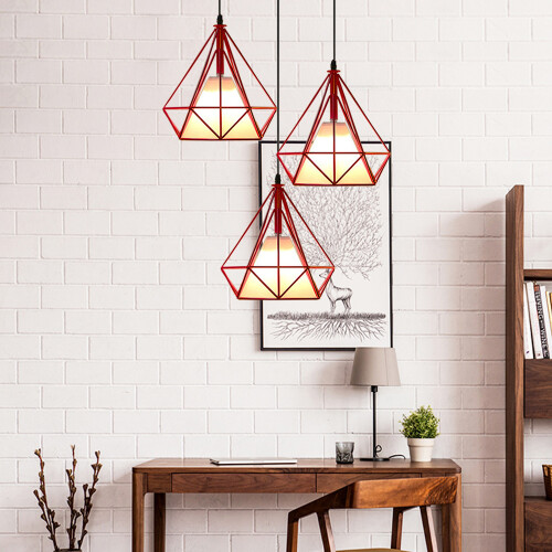 Creative Pendant Lights Modern Pendant Light Red Iron Metal Ceiling Light 25CM E27 1