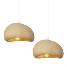 2X 30CM Creative Personalized Chandelier Indoor Ceiling Light E27 Retro Pendant Light Modern Yellow Pendant Lights