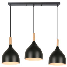 3 Lights Modern Ceiling Light Retro Pendant Light Black Metal Pendant Light Indoor Pendant Light For Bedroom Living Room Hallway