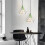 2PCS Creative Pendant Lights Modern Pendant Light Green Iron Metal Ceiling Light 25CM E27 4