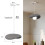 2X 20CM Creative Personalized Pendant Light Indoor Ceiling Light E27 Retro Pendant Light Modern Grey Pendant Lights 5