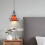 2PCS Creative Pendant Lights Modern Pendant Light Brown Iron Metal Ceiling Light 25CM E27 3