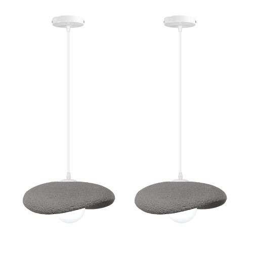 2X 30CM Creative Personalized Pendant Light Indoor Ceiling Light E27 Retro Pendant Light Modern Grey Pendant Lights