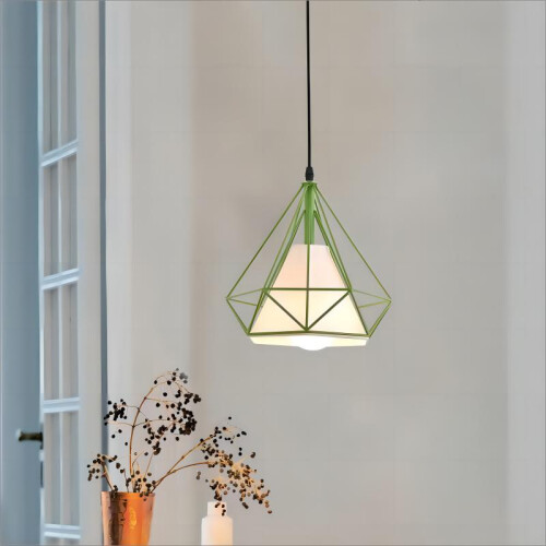 Creative Pendant Lights Modern Pendant Light Green Iron Metal Ceiling Light 25CM E27 1