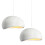 2X 50CM Creative Personalized Chandelier Indoor Ceiling Light E27 Retro Pendant Light Modern White Pendant Lights 1