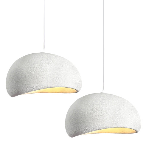 2X 50CM Creative Personalized Chandelier Indoor Ceiling Light E27 Retro Pendant Light Modern White Pendant Lights