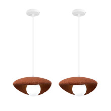 2X 30CM Creative Personalized Pendant Light Indoor Ceiling Light E27 Retro Pendant Light Modern Orange Pendant Lights