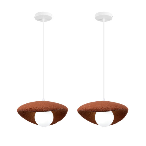 2X 30CM Creative Personalized Pendant Light Indoor Ceiling Light E27 Retro Pendant Light Modern Orange Pendant Lights