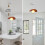 2X 20CM Creative Personalized Pendant Light Indoor Ceiling Light E27 Retro Pendant Light Modern Orange Pendant Lights 3