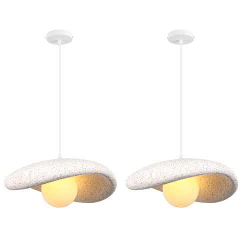 2X 30CM Creative Personalized Pendant Light Indoor Ceiling Light E27 Retro Pendant Light Modern White Pendant Lights